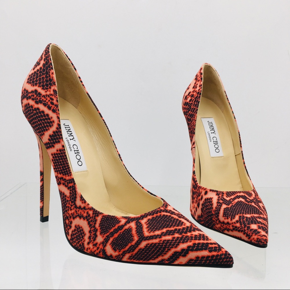 Jimmy Choo Anouk Women’s Heel Pumps Mandarin Red